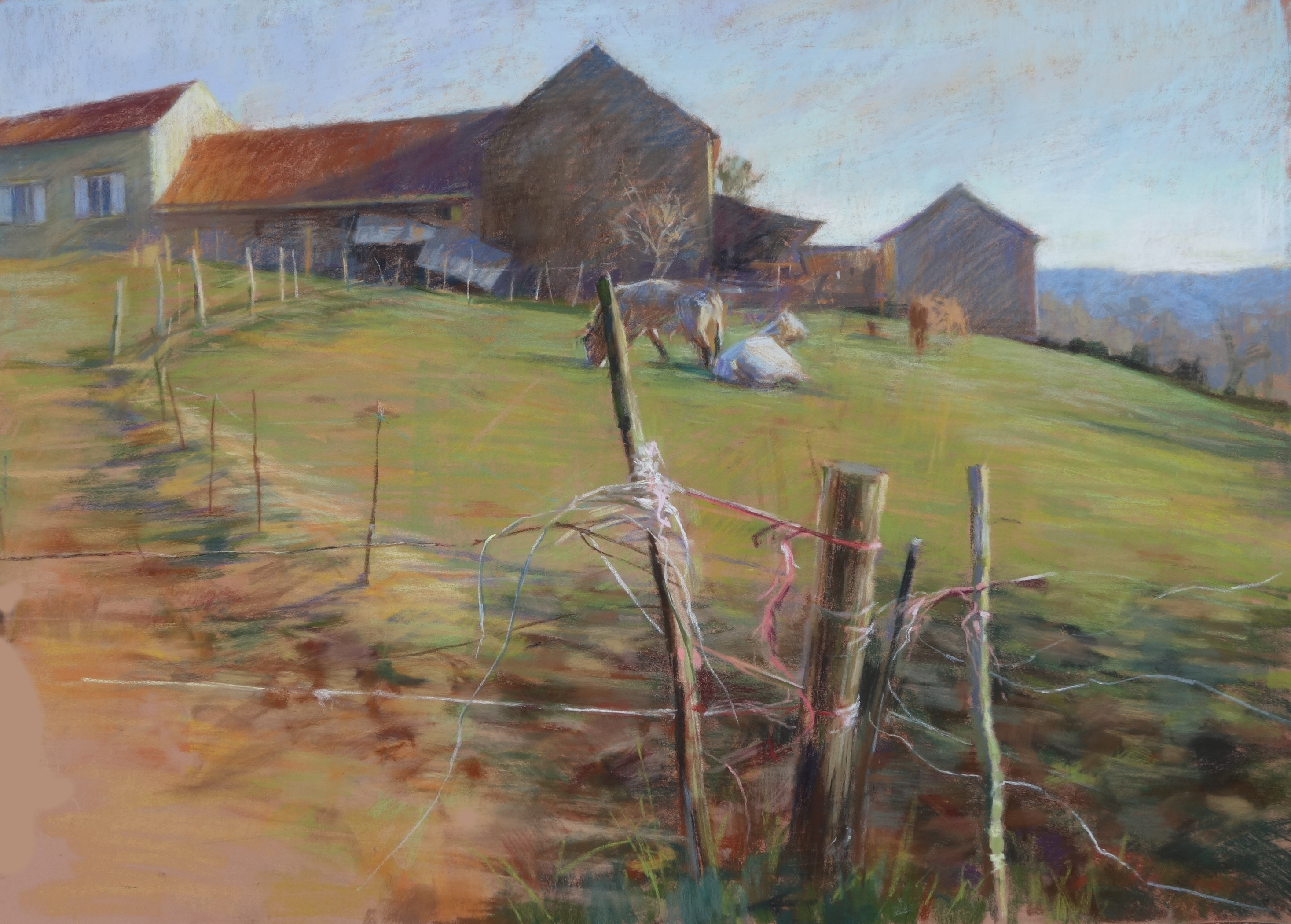 Pastel paysage plein air