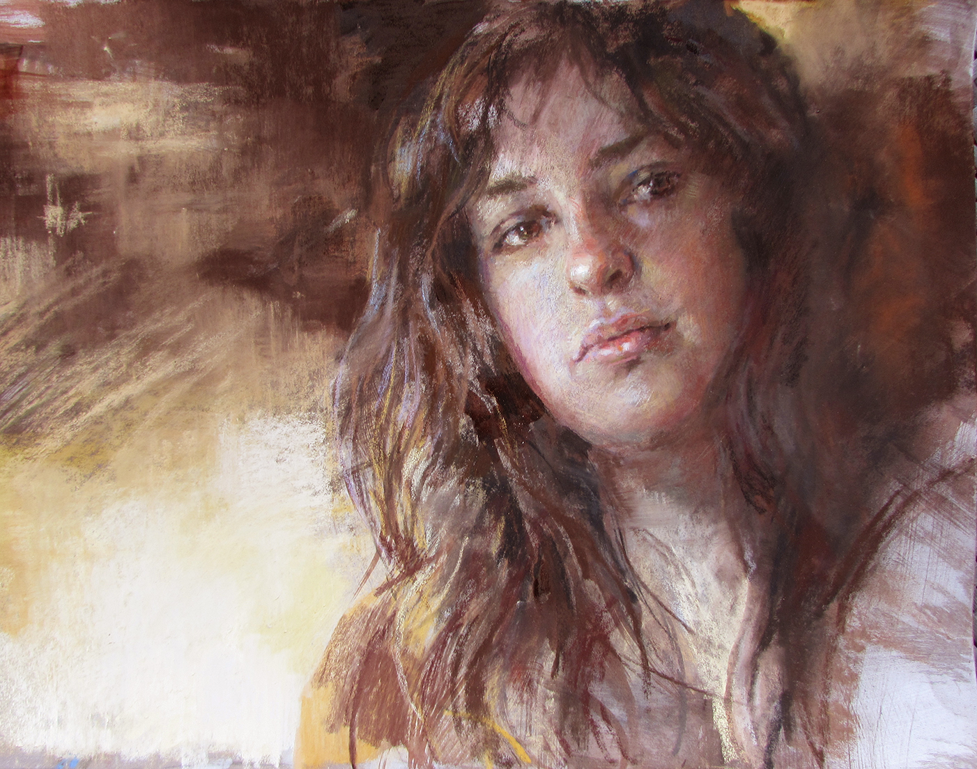 pastel portrait artiste