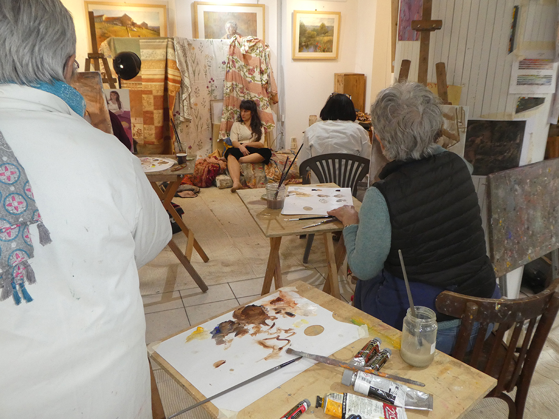 painting classes. life drawing oil. Atelier d'artiste cazals