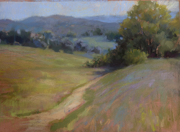 Bouriane art paysage catus pastel